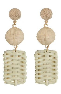 Rattan Linear Drop Earrings