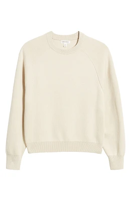 Raglan Sleeve Cotton & Cashmere Blend Crewneck Sweater