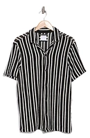 Stripe Open Stitch Camp Shirt