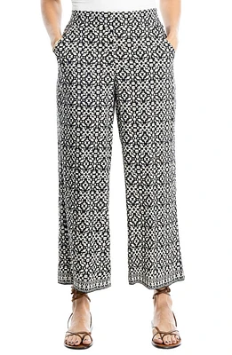 Wide Leg Pull-On Crop Pants