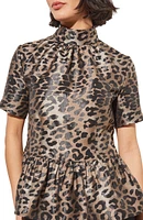 Leopard Print Peplum Top
