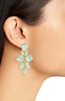 Crystal Flower Drop Earrings