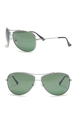 63mm Polarized Aviator Sunglasses