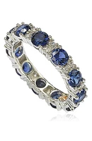 Sterling Silver Sapphire Eternity Band Ring