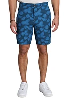 Leaf Print Seersucker Shorts