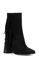 Aarya Faux Suede Fringe Bootie