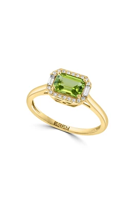 Diamond & Peridot Ring