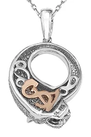 Sterling Silver CZ Panther Pendant Necklace