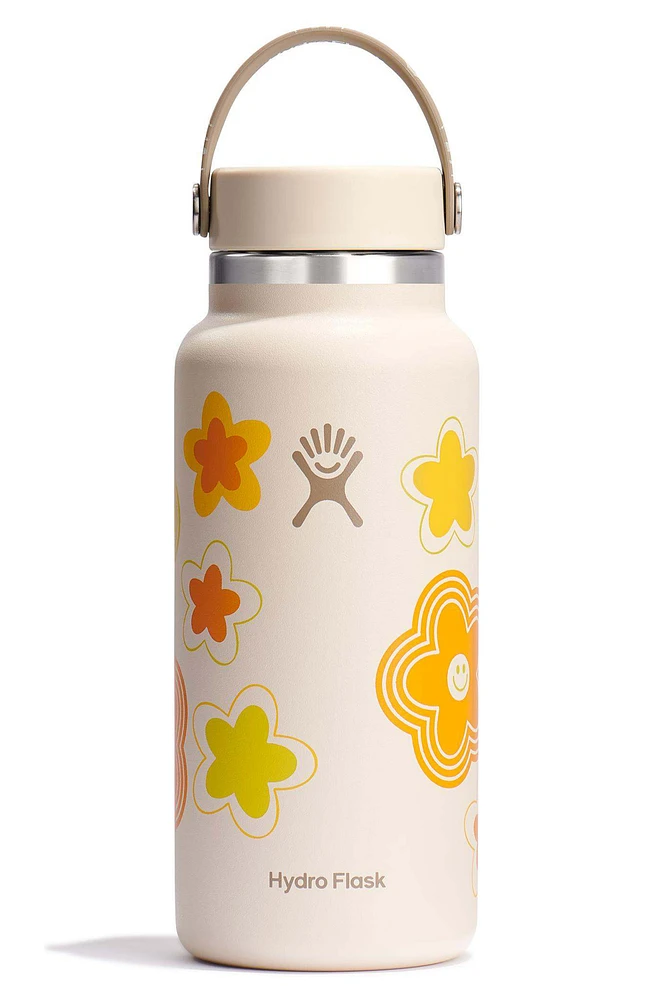 32-Ounce Wide Mouth Flex Cap Happy Days Water Bottle