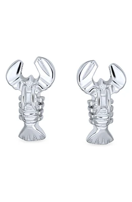 Sterling Silver Be My Lobster Stud Earrings