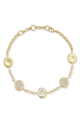 Pavé Station Button Bracelet