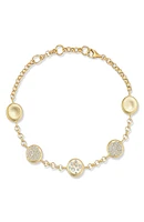 Pavé Station Button Bracelet