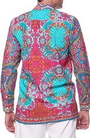 Paisley Linen & Cotton Blend Button-Up Shirt
