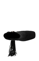 Aarya Faux Suede Fringe Bootie