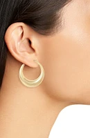 Large Crescent Hoop Earrings