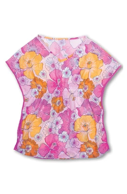 Kids' Blooming Hibiscus Caftan Dress