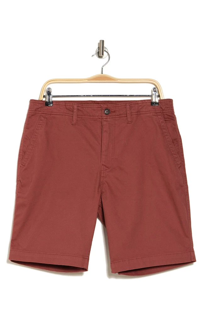Stretch Cotton Sateen Chino Shorts
