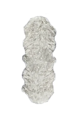 Gordon Faux Fur Rug - 2ft x 3ft - Gradient Grey