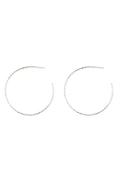 Sterling Silver Hammered 2.25" Hoop Earrings