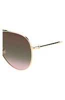 57mm Gradient Aviator Sunglasses