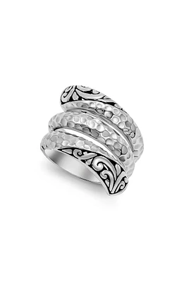 Crossover Hammered Ring