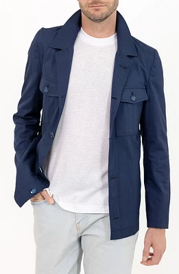 Navy Solid Wool Sport Coat