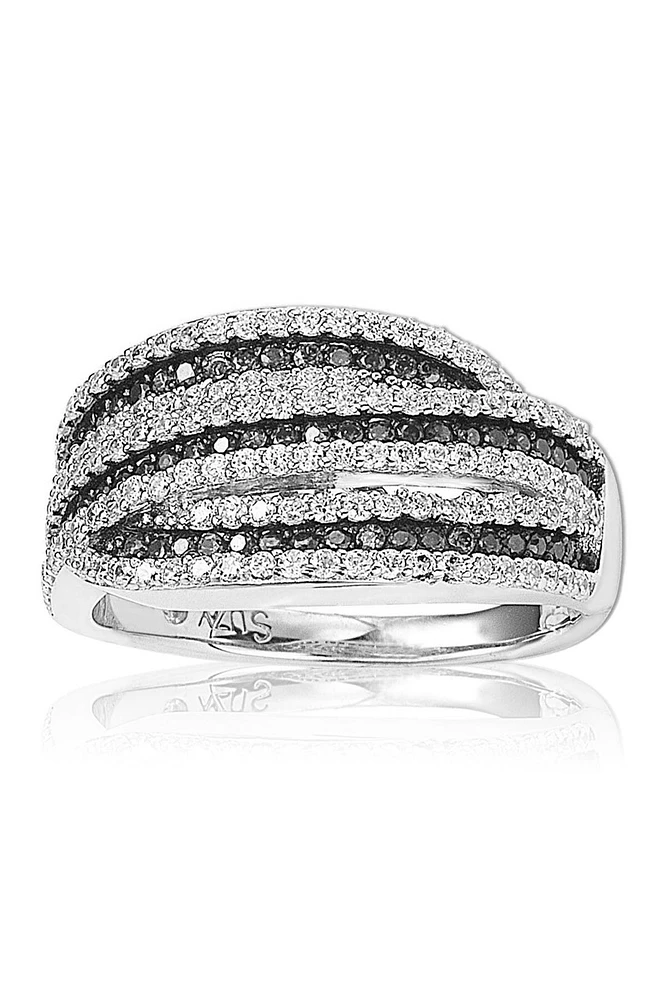 Sterling Silver Pave Set CZ Ring