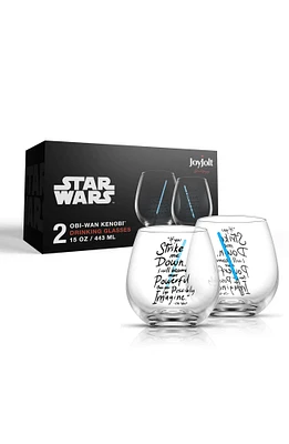 Set of 2 Star Wars™ Obi-Wan Kenobi™ Crystal Stemless Glasses