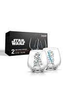 Set of 2 Star Wars™ Obi-Wan Kenobi™ Crystal Stemless Glasses