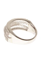 Sterling Silver Cubic Zirconia Gladiator Ring
