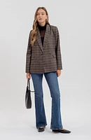Plaid Double Breasted Blazer