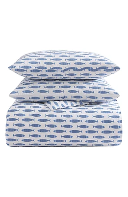 Cotton Percale Fish Duvet Set