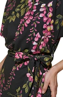 Boatneck Floral Print Dress