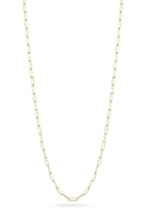 14K Yellow Gold Paper Clip Chain Necklace