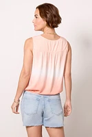 Ombre Tie Front Tank