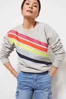 Sophia Rainbow Stripe Crew