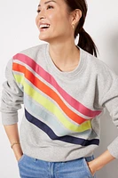 Sophia Rainbow Stripe Crew