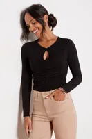 Sami Ruched Cutout Top