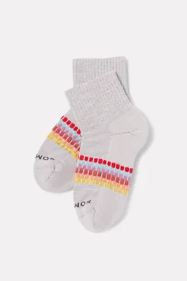 Honeycomb Stripe Quarter Sock