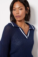 Cara Tipping Polo Pullover