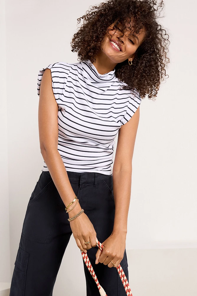 Amara Stripe Rib Top