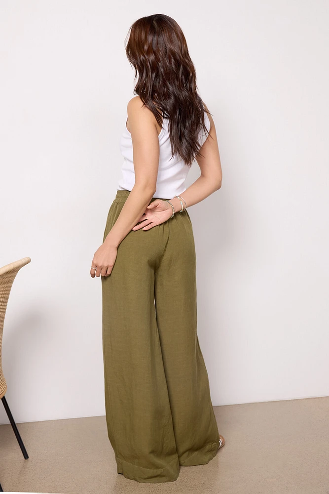 Wide Leg Linen Pant