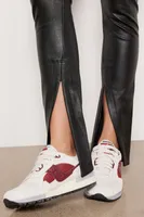 Leather Like Front Slit Legging