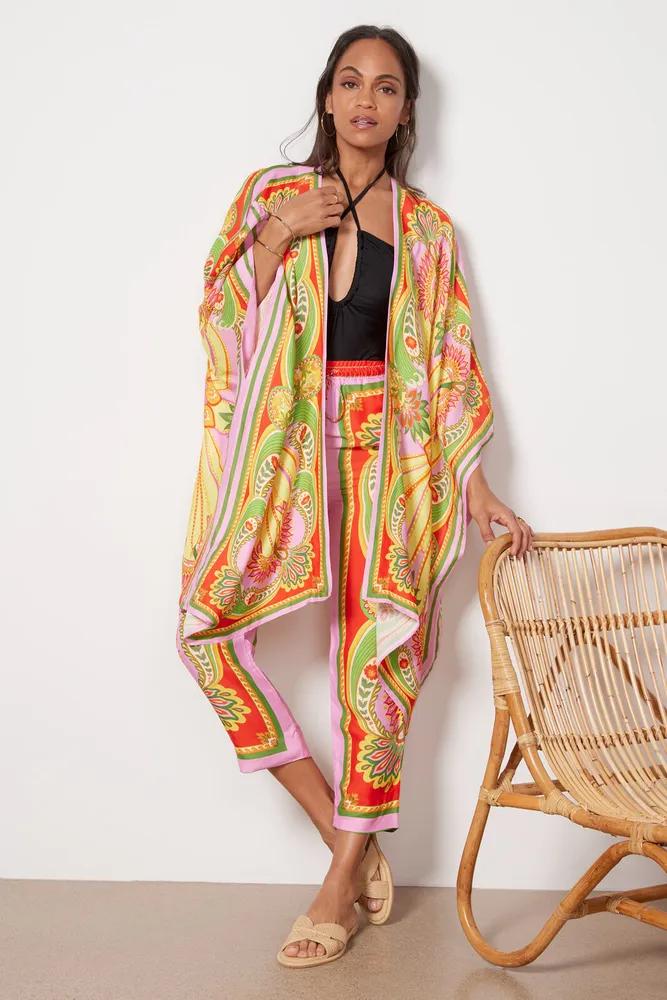 Beach Toucans Scarf Multi Kimono