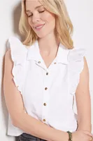 Archer Ruffled Button Up