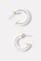 Jillian Enamel Hoop Earrings