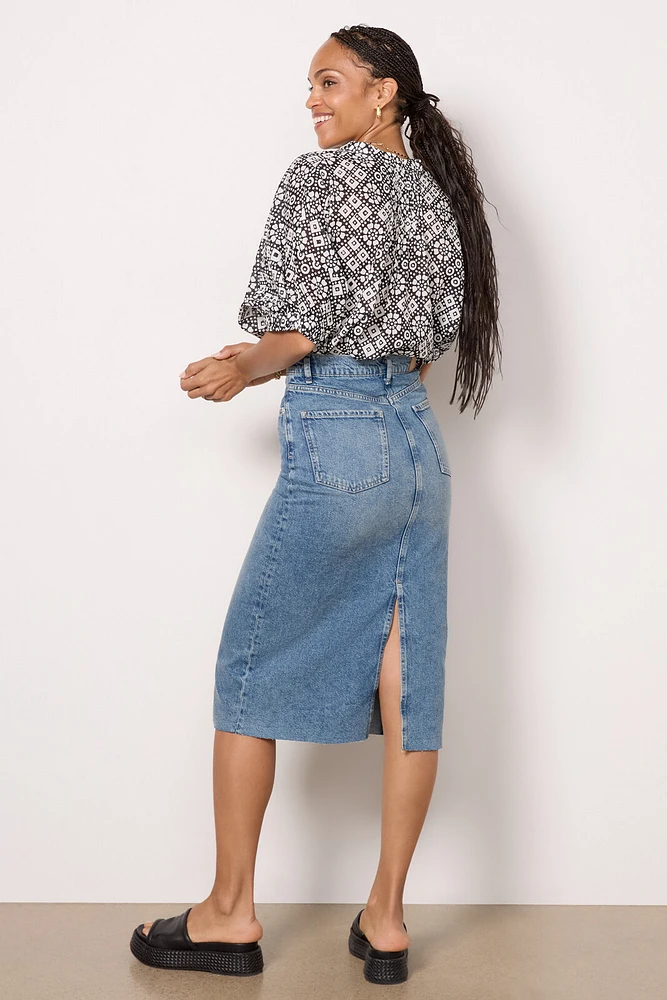 The Highland Denim Skirt