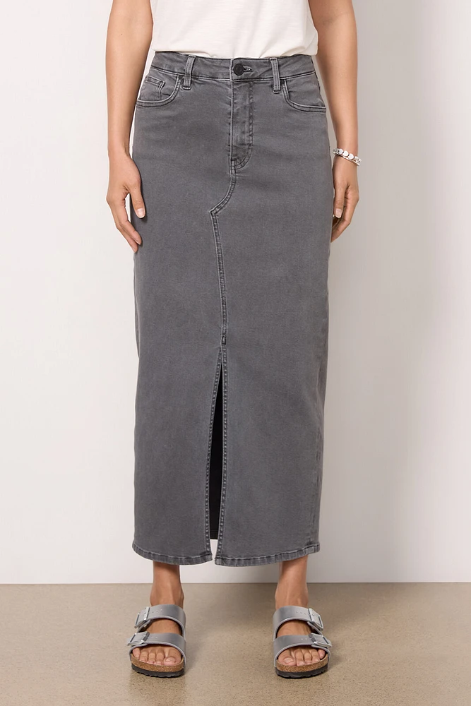 Midi Denim Skirt