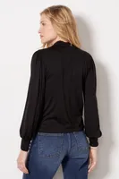 Poppy Mock Neck Blouse