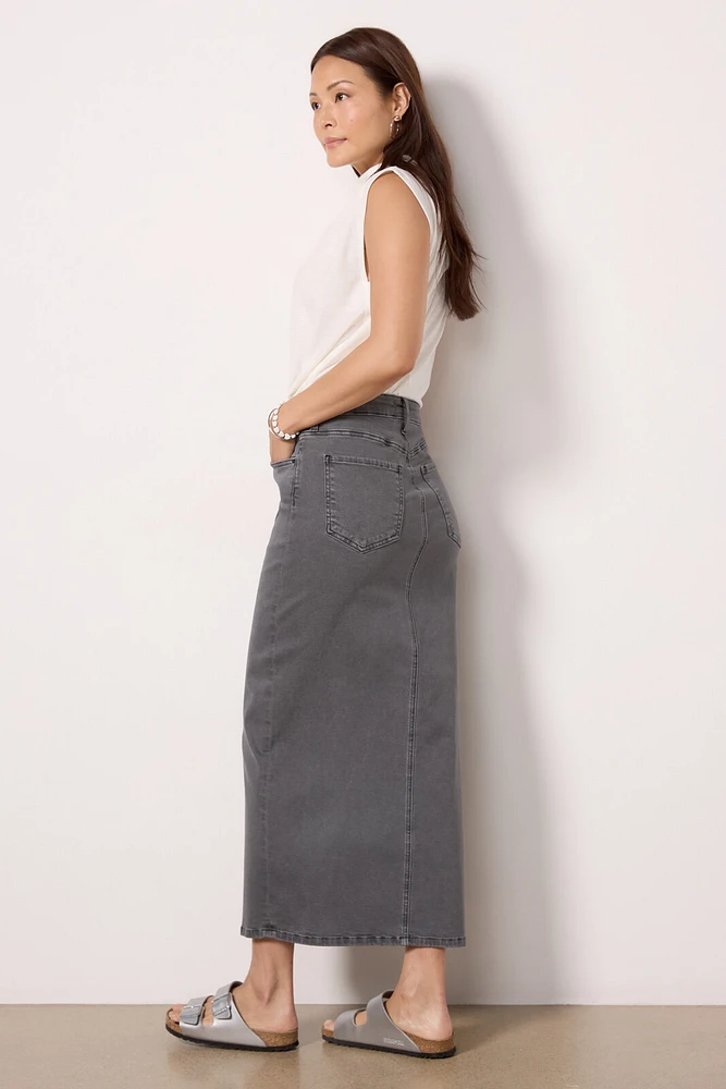 Midi Denim Skirt